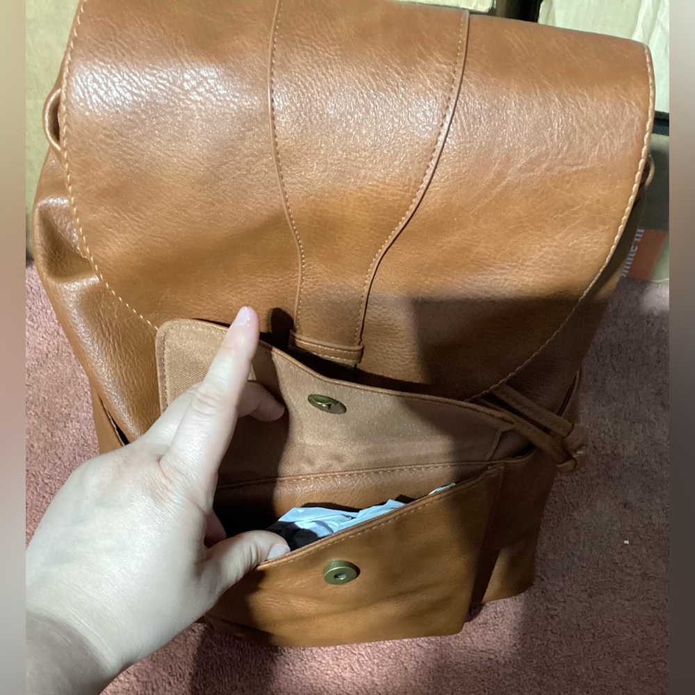 Brown Flap Backpack - Universal Thread - Picture 3 of 6
